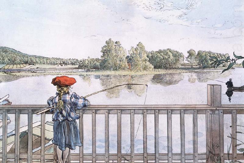 Carl Larsson Fishing oil painting picture
